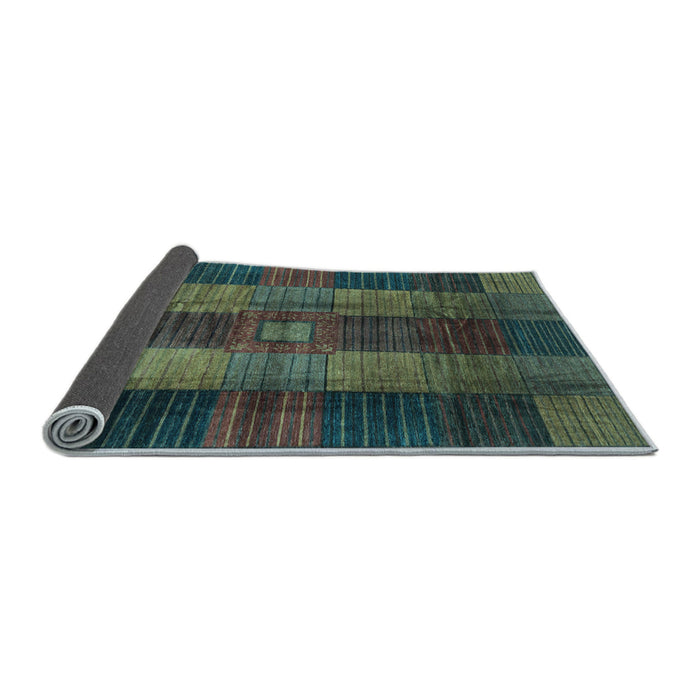 Sideview of Checkered Light Blue Modern Rug, abs3368lblu