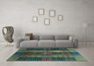 Machine Washable Checkered Light Blue Modern Rug in a Living Room, wshabs3368lblu