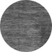 Round Machine Washable Abstract Gray Modern Rug, wshabs3369gry