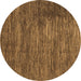 Round Machine Washable Abstract Brown Modern Rug, wshabs3369brn