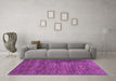 Machine Washable Abstract Purple Modern Area Rugs in a Living Room, wshabs3369pur