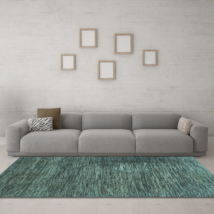 Machine Washable Abstract Light Blue Modern Rug in a Living Room, wshabs3369lblu