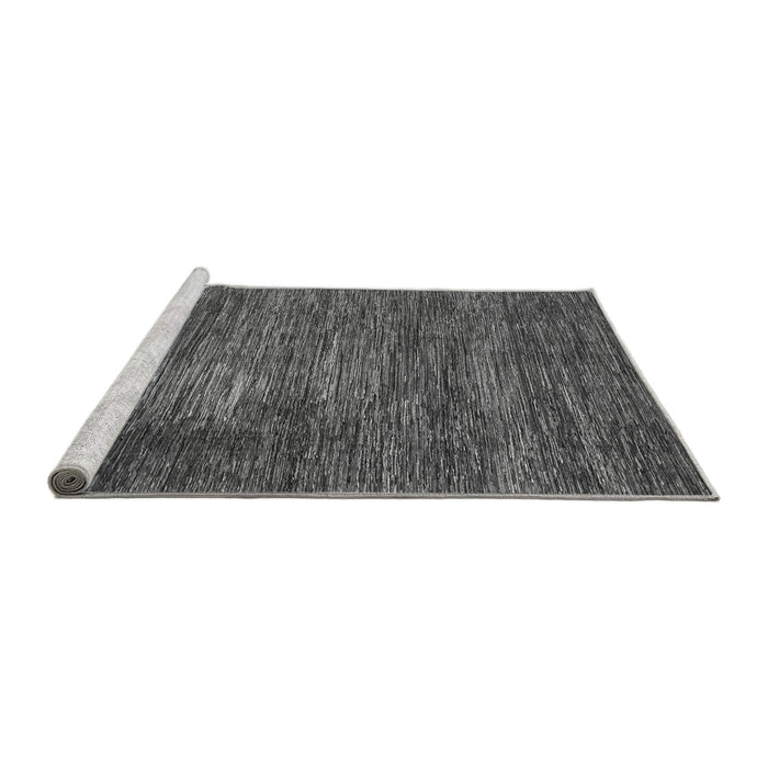 Sideview of Machine Washable Abstract Gray Modern Rug, wshabs3369gry