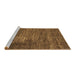 Sideview of Machine Washable Abstract Brown Modern Rug, wshabs3369brn