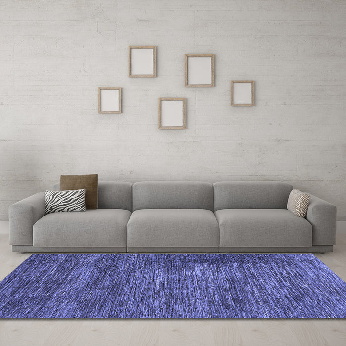 Machine Washable Abstract Blue Modern Rug in a Living Room, wshabs3369blu