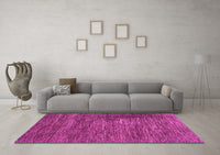 Machine Washable Abstract Pink Modern Rug, wshabs3369pnk