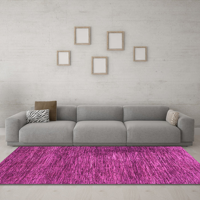 Machine Washable Abstract Pink Modern Rug in a Living Room, wshabs3369pnk