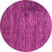 Round Machine Washable Abstract Pink Modern Rug, wshabs3369pnk