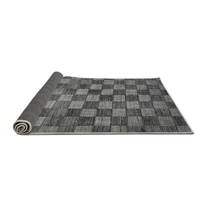 Sideview of Checkered Gray Modern Rug, abs336gry