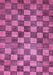 Machine Washable Checkered Purple Modern Area Rugs, wshabs336pur