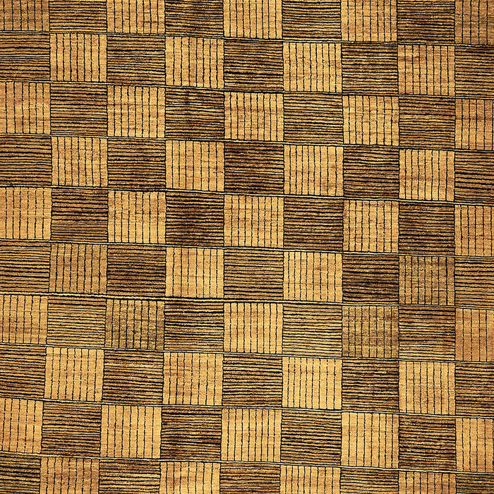 Machine Washable Checkered Brown Modern Rug, wshabs336brn