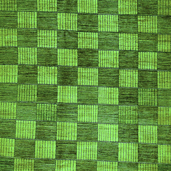 Checkered Green Modern Rug, abs336grn