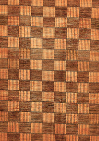 Checkered Orange Modern Rug, abs336org