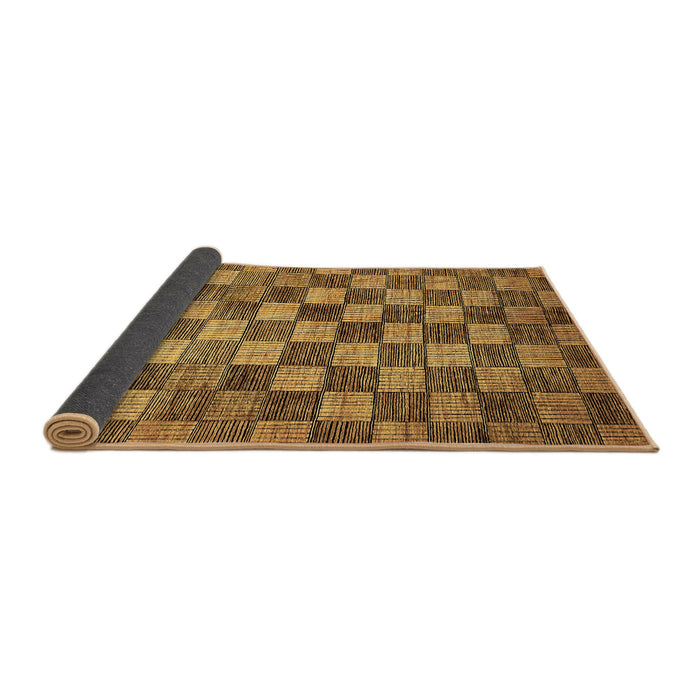 Sideview of Checkered Brown Modern Rug, abs336brn