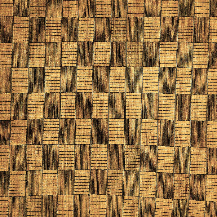 Square Checkered Brown Modern Rug, abs336brn