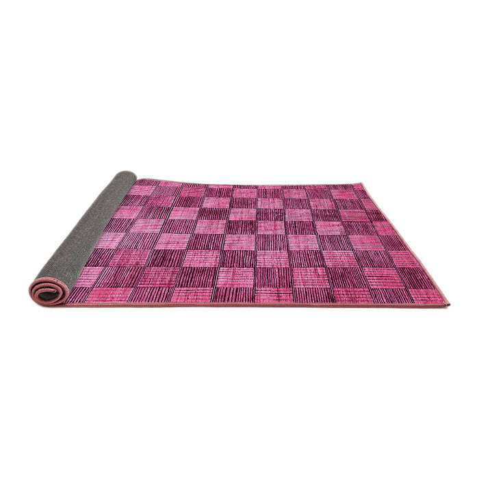 Sideview of Checkered Pink Modern Rug, abs336pnk