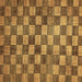 Square Machine Washable Checkered Brown Modern Rug, wshabs336brn