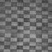 Square Machine Washable Checkered Gray Modern Rug, wshabs336gry