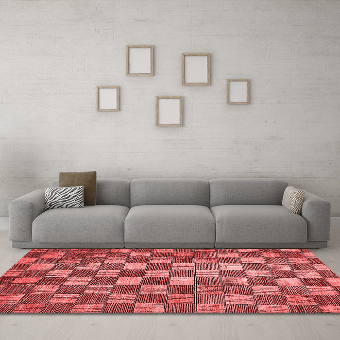 Modern Red Washable Rugs
