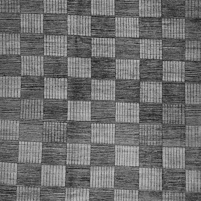 Checkered Gray Modern Rug, abs336gry