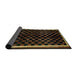 Sideview of Abstract Hazel Green Checkered Rug, abs337