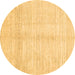 Round Solid Brown Modern Rug, abs3370brn