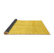 Sideview of Solid Yellow Modern Rug, abs3370yw