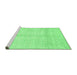 Sideview of Machine Washable Solid Emerald Green Modern Area Rugs, wshabs3370emgrn