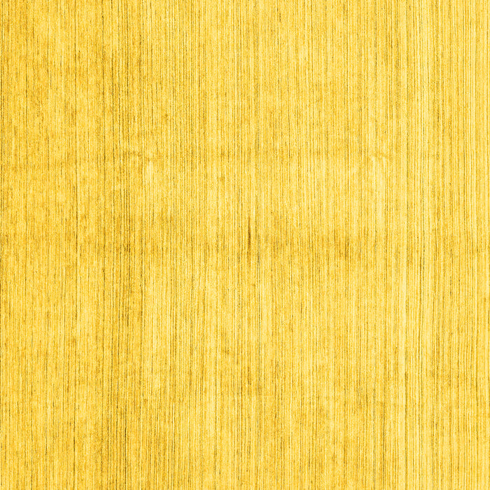 Square Machine Washable Solid Yellow Modern Rug, wshabs3370yw