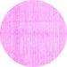 Round Solid Purple Modern Rug, abs3370pur