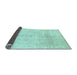 Sideview of Solid Light Blue Modern Rug, abs3370lblu