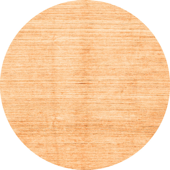 Round Solid Orange Modern Rug, abs3370org