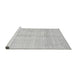 Sideview of Machine Washable Solid Gray Modern Rug, wshabs3370gry