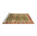Sideview of Machine Washable Abstract Metallic Gold Rug, wshabs3371