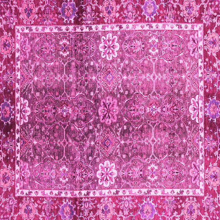 Square Oriental Pink Traditional Rug, abs3371pnk