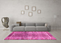 Machine Washable Oriental Pink Traditional Rug, wshabs3371pnk