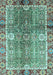 Machine Washable Oriental Light Blue Traditional Rug, wshabs3371lblu