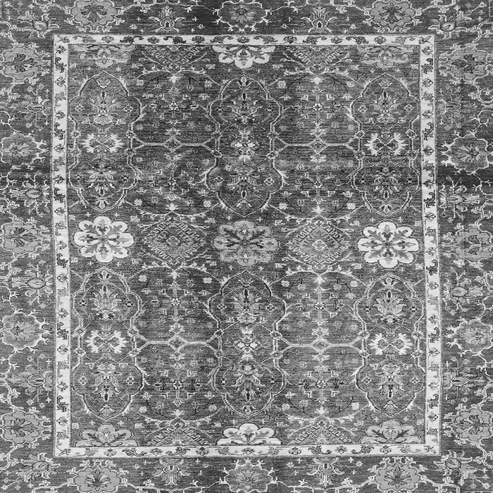 Square Oriental Gray Traditional Rug, abs3371gry