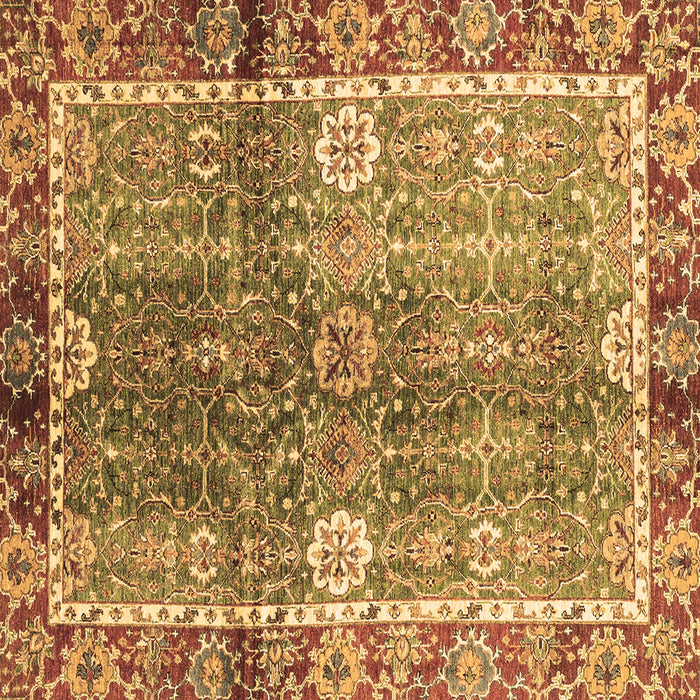 Square Oriental Brown Traditional Rug, abs3371brn