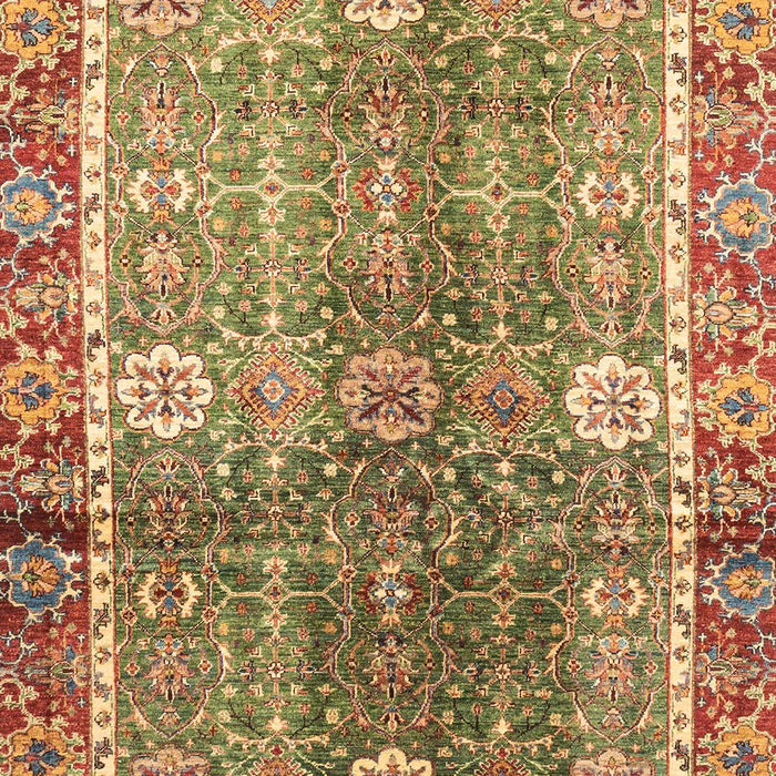 Machine Washable Abstract Metallic Gold Rug, wshabs3371