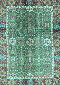 Oriental Light Blue Traditional Rug, abs3371lblu