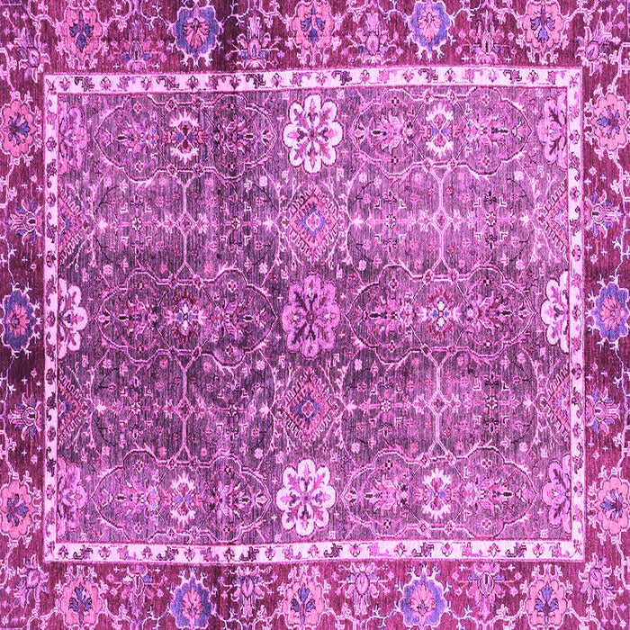 Square Oriental Purple Traditional Rug, abs3371pur