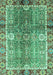 Machine Washable Oriental Turquoise Traditional Area Rugs, wshabs3371turq