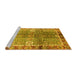 Sideview of Machine Washable Oriental Yellow Traditional Rug, wshabs3371yw