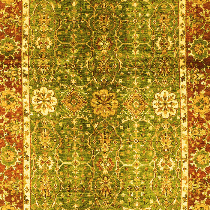 Machine Washable Oriental Yellow Traditional Rug, wshabs3371yw