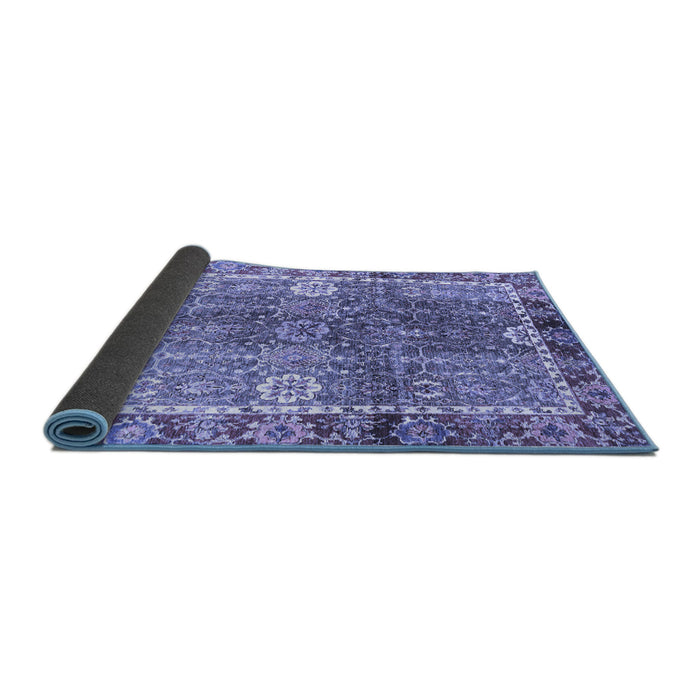 Sideview of Oriental Blue Traditional Rug, abs3371blu