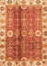 Machine Washable Abstract Orange Modern Area Rugs, wshabs3372org