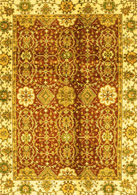 Abstract Yellow Modern Rug, abs3372yw