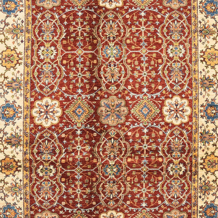 Machine Washable Abstract Yellow Rug, wshabs3372