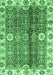 Machine Washable Abstract Emerald Green Modern Area Rugs, wshabs3372emgrn